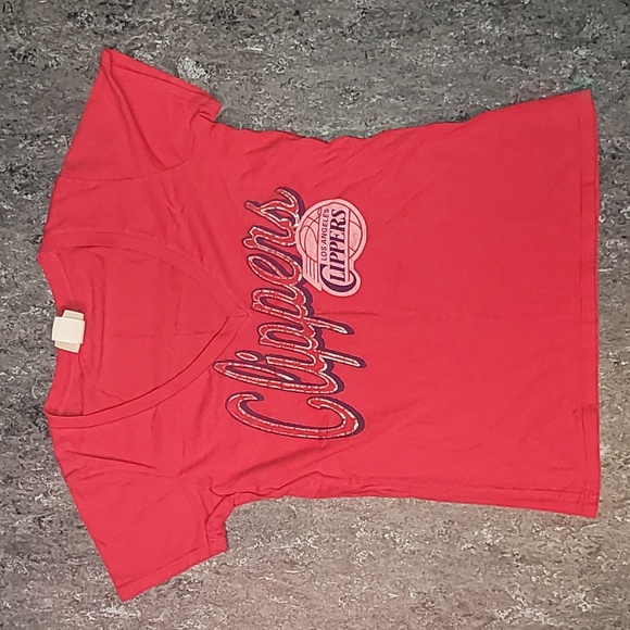Vintage. Made in USA. Junk Food.  Los Angeles Clippers. V-neck tee. Women's S - Picture 1 of 16